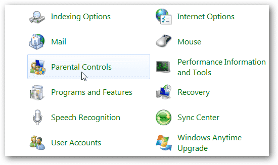 Windows 7 Parental Control